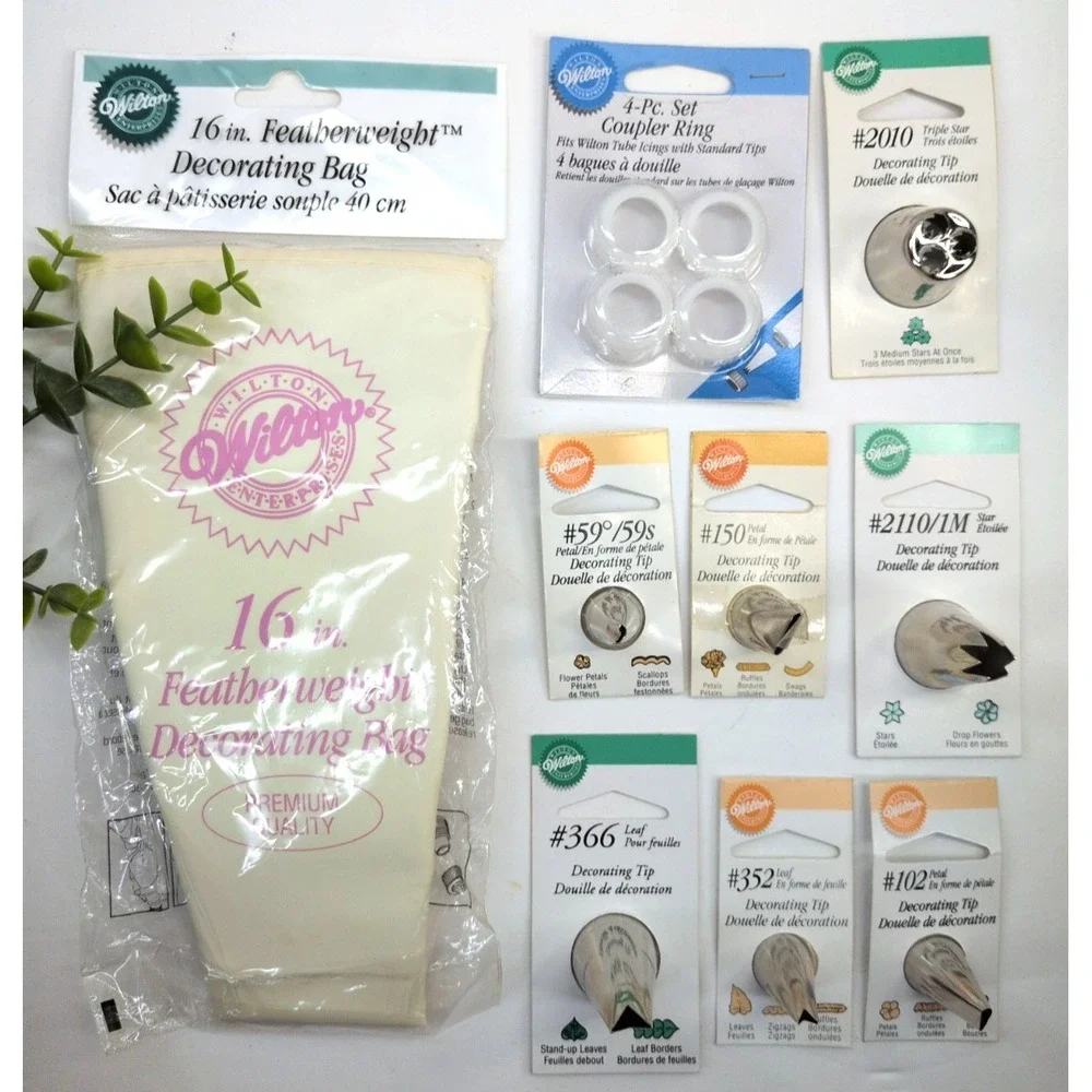 NEW LOT!🚨Wilton Cake Decorating Bag Ring Set Piping Tips 366/352/2010/102/2110+